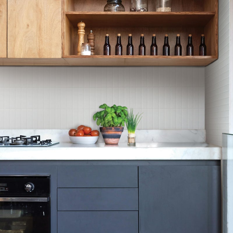 SMART TILES Peel and Stick Backsplash - 5 Sheets of 11.43"" x 9"" - 3D Adhesive Peel and Stick Tile Backsplash for Kitchen, Bathroom, Wall Tile - Image 2